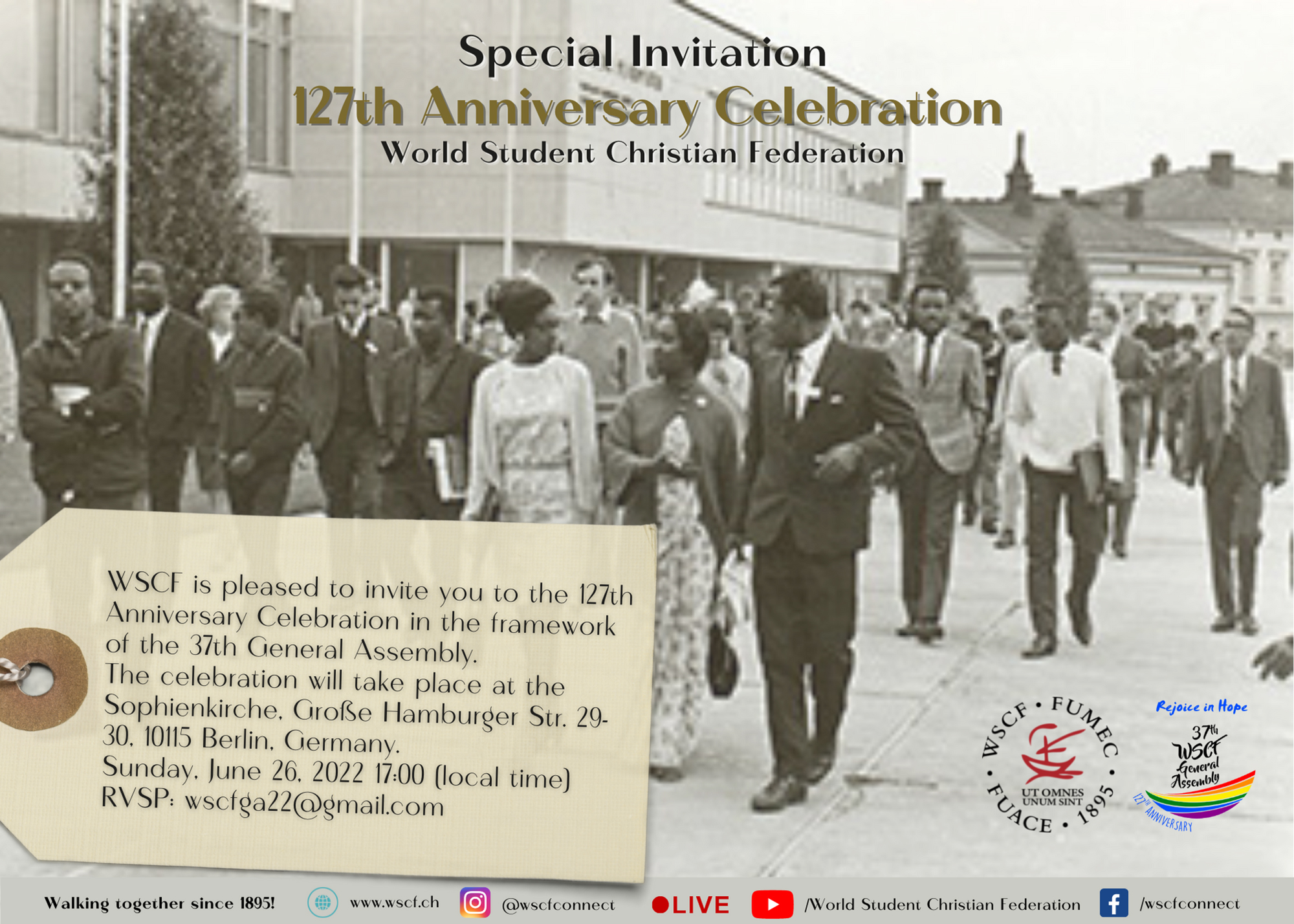 WSCF 127th Anniversary invitation